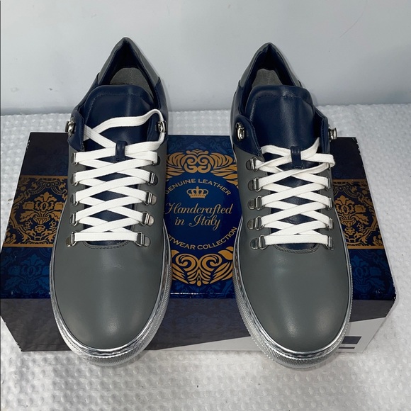 ISAIAH CAREY LIMITED EDITION SMOKE SX  ITALIAN LEATHER SNEAKERS FTL-02-150